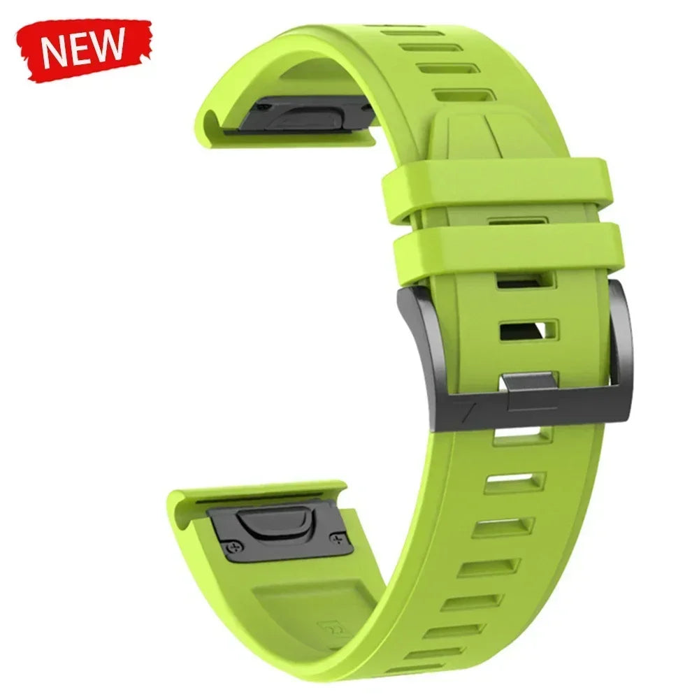 22 26mm Silicone Watch Band for Garmin Fenix 8 E 7 7X 6X 6 Pro 5 5X Plus Epix Enduro 3 Instinct 3 2X 970 965 Quick Release Strap