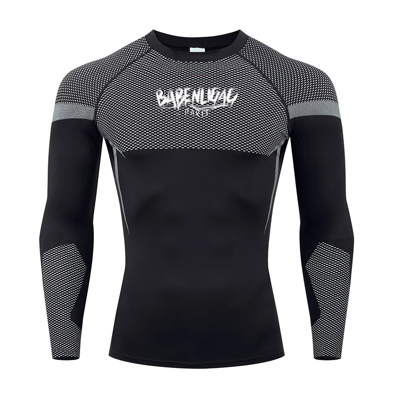 Men's Compression T-Shirt Quick Moisture Wicking Sweatproof Fitness Sportswear for Running Jogging Tight Fitting