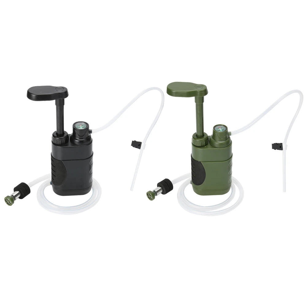 Drinking Water Purifier Portable Water Filtering Equipment Hand Operated Survival Water Filter 1400ml/min for Camping Hiking