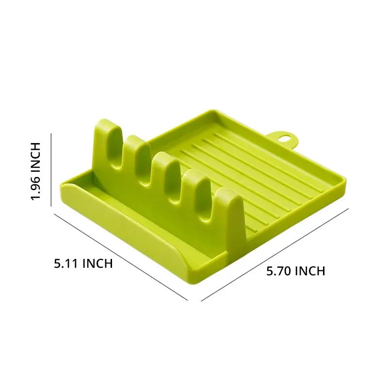 1 PC Spatula Rack Pot Lid Rack Shelves Counter Top Shovel Spoon Shelf Soup Spoon Pad Put Soup Spoon Chopsticks Holder