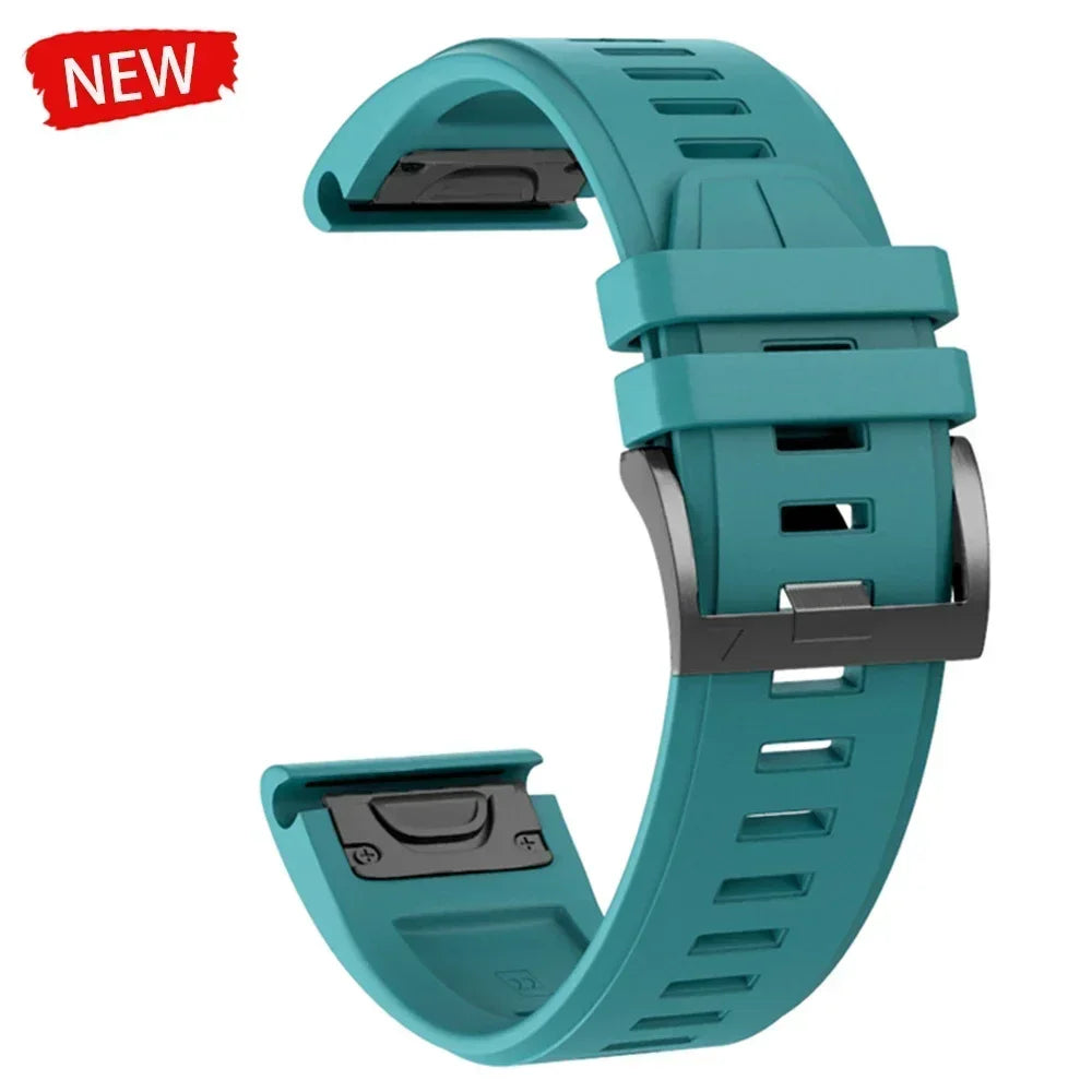 22 26mm Silicone Watch Band for Garmin Fenix 8 E 7 7X 6X 6 Pro 5 5X Plus Epix Enduro 3 Instinct 3 2X 970 965 Quick Release Strap