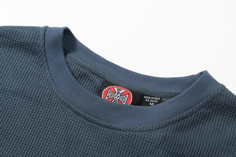 Waffle Long Sleeve West Coast Choppers Cross T Shirt Men Women Vintage Quick Dry Breathe Black Gray Blue Loose T-shirt Tops Tee