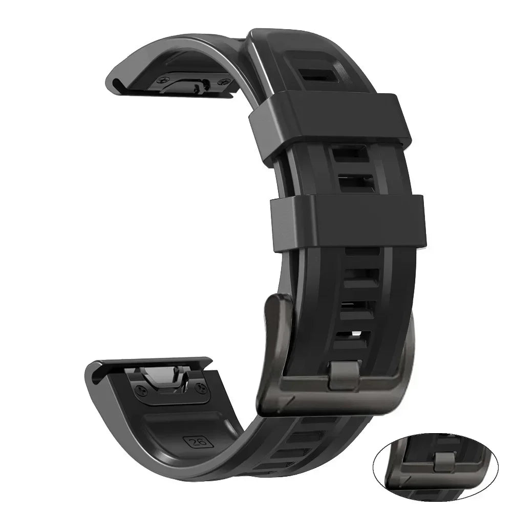 22 26mm Silicone Watch Band for Garmin Fenix 8 E 7 7X 6X 6 Pro 5 5X Plus Epix Enduro 3 Instinct 3 2X 970 965 Quick Release Strap