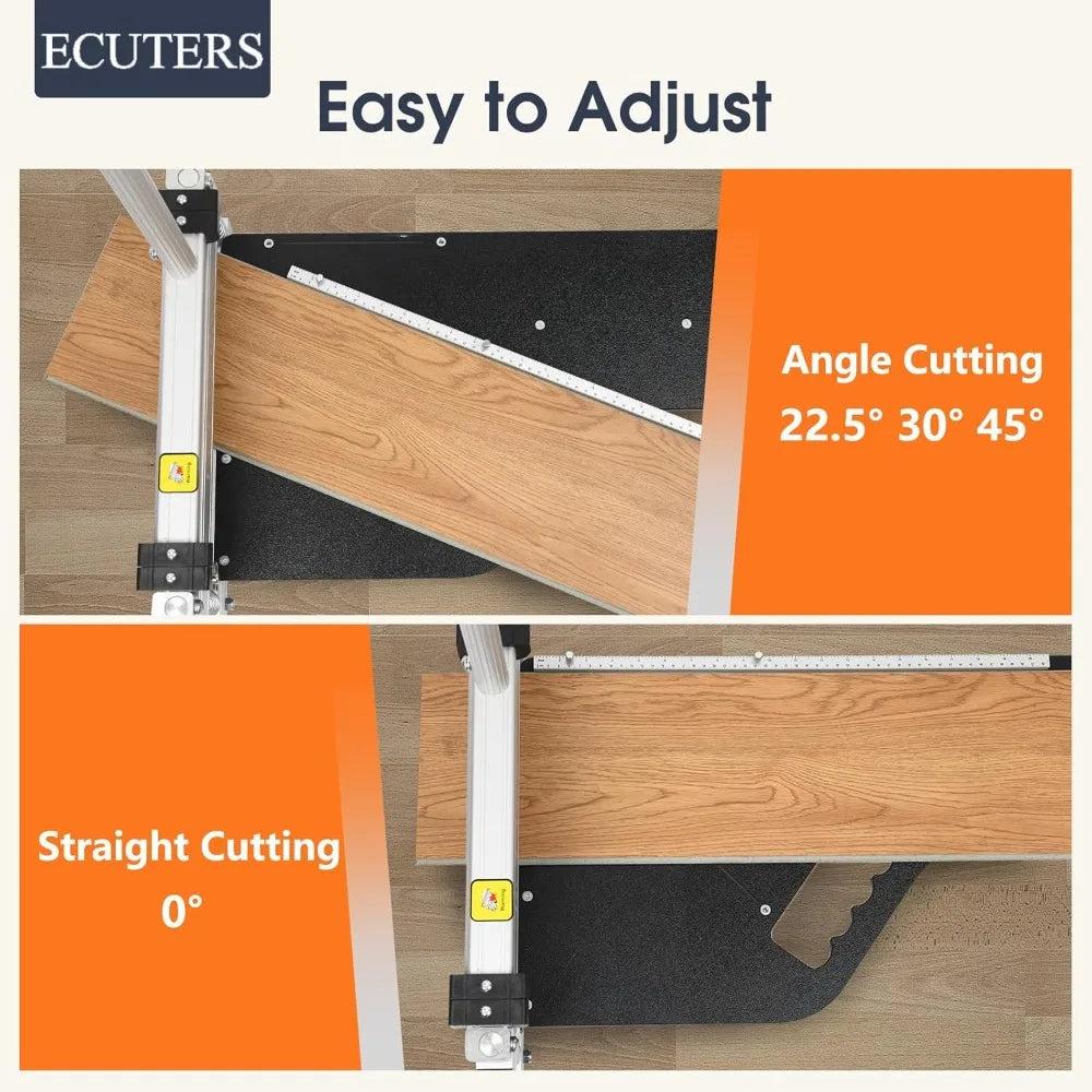 13“ Laminate Floor Cutter, Cutting 17mm 12mm Thick Floors Heavy Duty Vinyl Floor Plank Cutter, Portable Angle Length Cutting