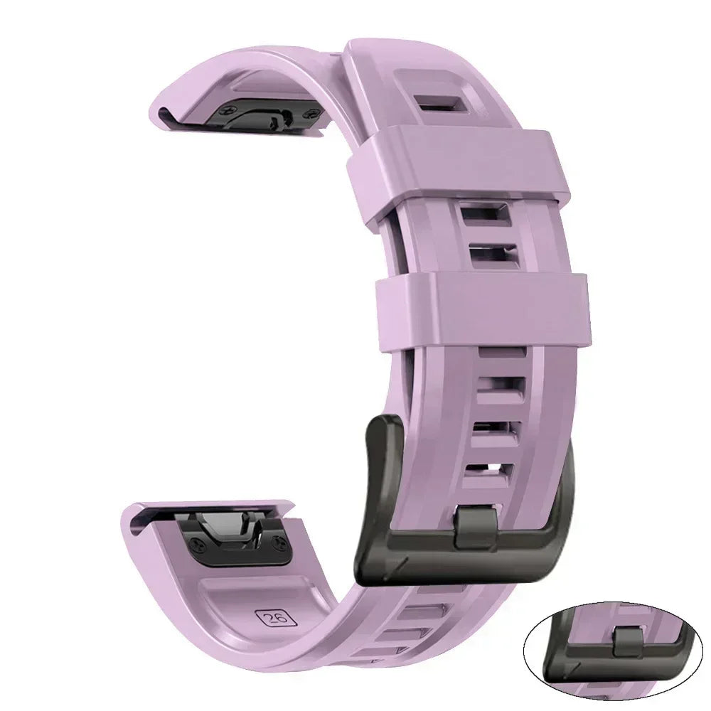 22 26mm Silicone Watch Band for Garmin Fenix 8 E 7 7X 6X 6 Pro 5 5X Plus Epix Enduro 3 Instinct 3 2X 970 965 Quick Release Strap