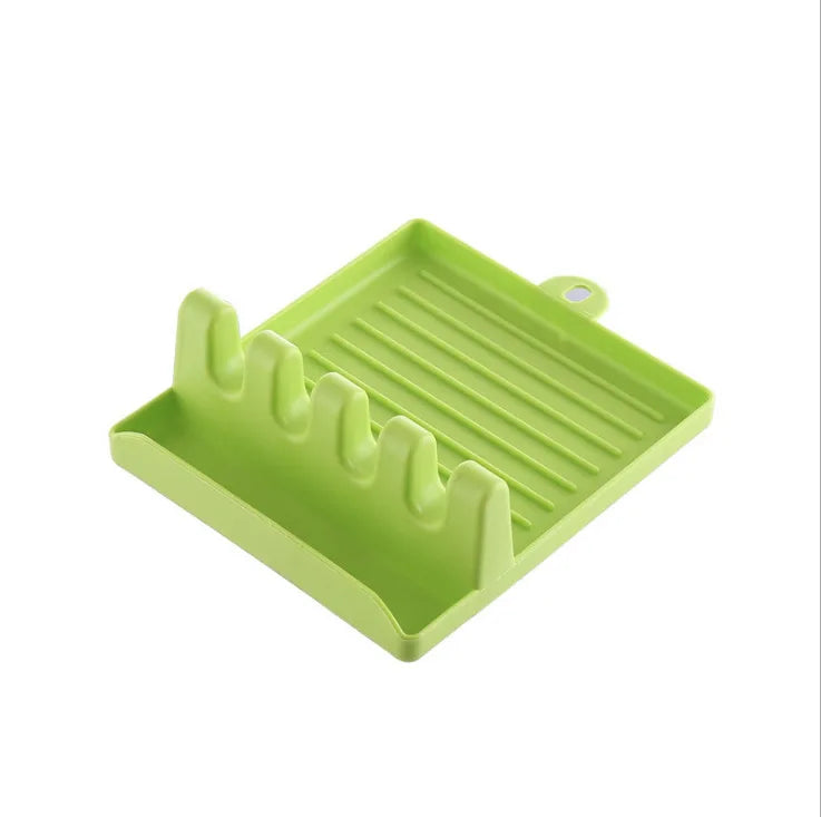 1 PC Spatula Rack Pot Lid Rack Shelves Counter Top Shovel Spoon Shelf Soup Spoon Pad Put Soup Spoon Chopsticks Holder