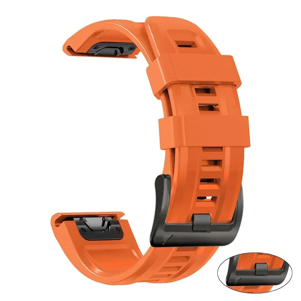 22 26mm Silicone Watch Band for Garmin Fenix 8 E 7 7X 6X 6 Pro 5 5X Plus Epix Enduro 3 Instinct 3 2X 970 965 Quick Release Strap
