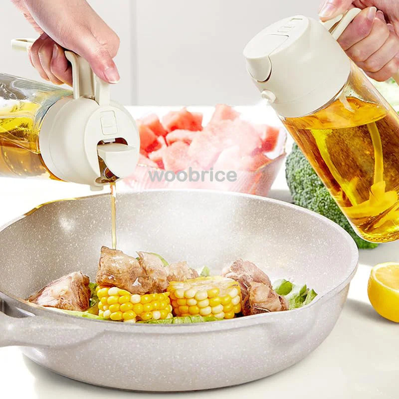 Plastic Spray Oil Sprayer Bottle Spray Oil Dispenser Oil Jar Cruet BBQ Kitchen Baking Roasting Picnic Kitchen Tool