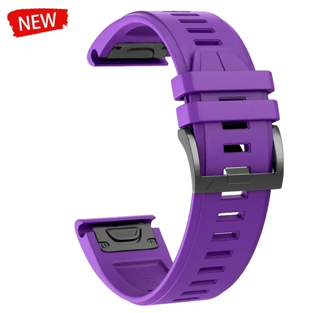 22 26mm Silicone Watch Band for Garmin Fenix 8 E 7 7X 6X 6 Pro 5 5X Plus Epix Enduro 3 Instinct 3 2X 970 965 Quick Release Strap