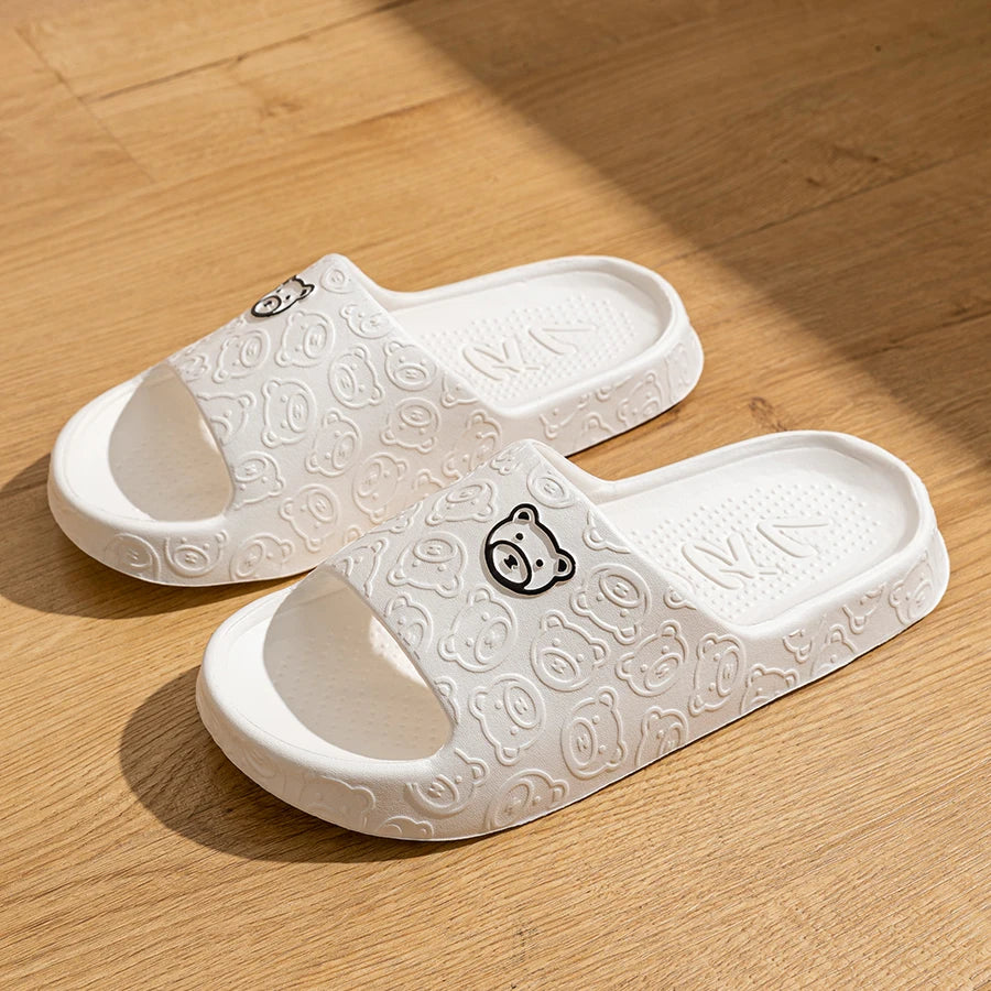 Summer Home Use EVA Slippers for Women Cute Cartoon Design Indoor Comfortable Slip-On Shoes