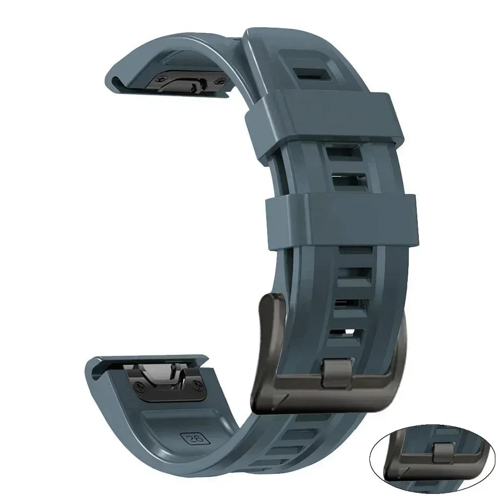 22 26mm Silicone Watch Band for Garmin Fenix 8 E 7 7X 6X 6 Pro 5 5X Plus Epix Enduro 3 Instinct 3 2X 970 965 Quick Release Strap