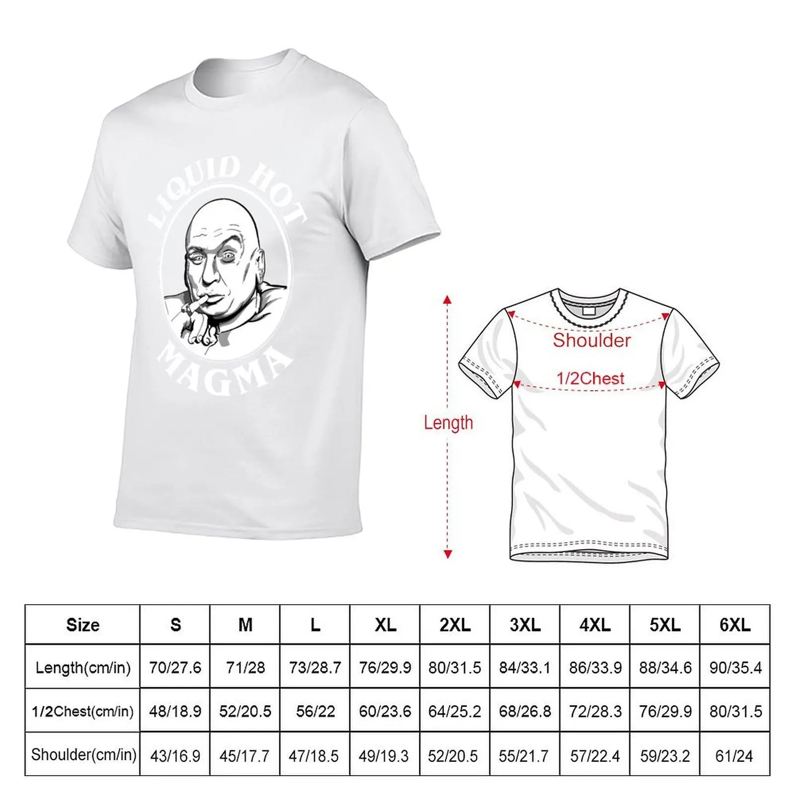 Dr Evil's Liquid Hot Magma Quote T-Shirt t shirt man designer t shirt man casual T-Shirt
