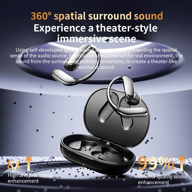 AI Translator Bluetooth 5.3 Earphones Q102 Waterproof Wireless Headphones with ENC Noise Cancelling Mic For Sports Workout Gym