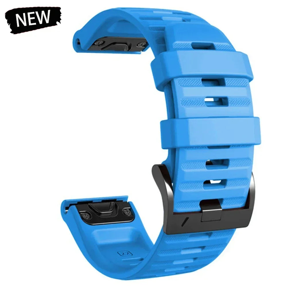22 26mm Silicone Watch Band for Garmin Fenix 8 E 7 7X 6X 6 Pro 5 5X Plus Epix Enduro 3 Instinct 3 2X 970 965 Quick Release Strap