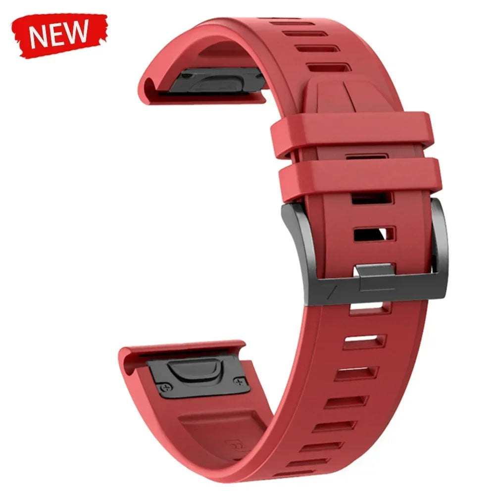 22 26mm Silicone Watch Band for Garmin Fenix 8 E 7 7X 6X 6 Pro 5 5X Plus Epix Enduro 3 Instinct 3 2X 970 965 Quick Release Strap