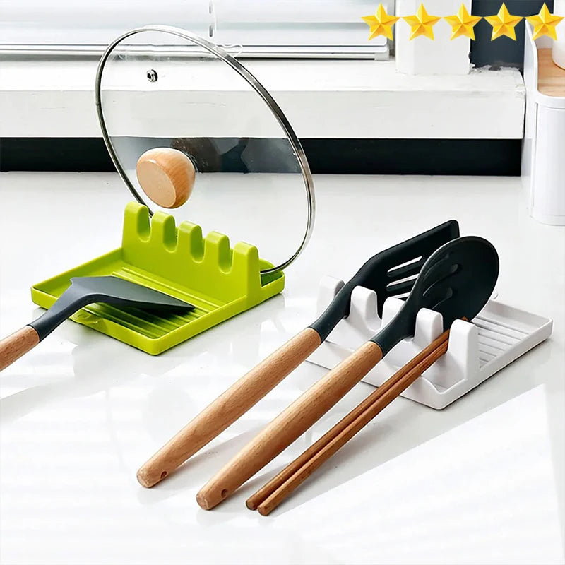 1 PC Spatula Rack Pot Lid Rack Shelves Counter Top Shovel Spoon Shelf Soup Spoon Pad Put Soup Spoon Chopsticks Holder