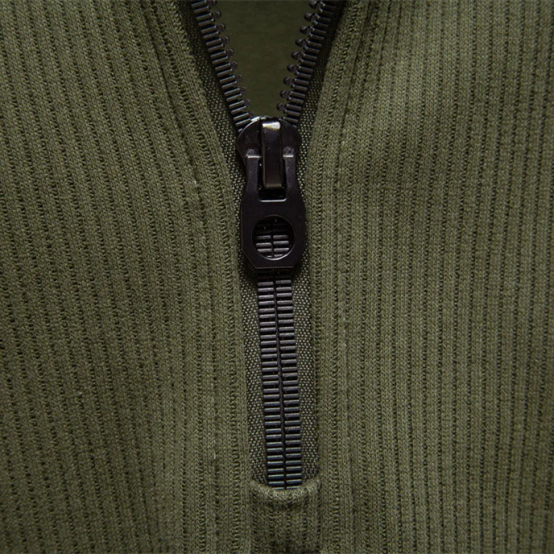 2025New Autumn and Winter Half-Zip Sweatshirt Stand Collar Trendy Versatile Fleece-Lined Men's Sweatshirt Top
