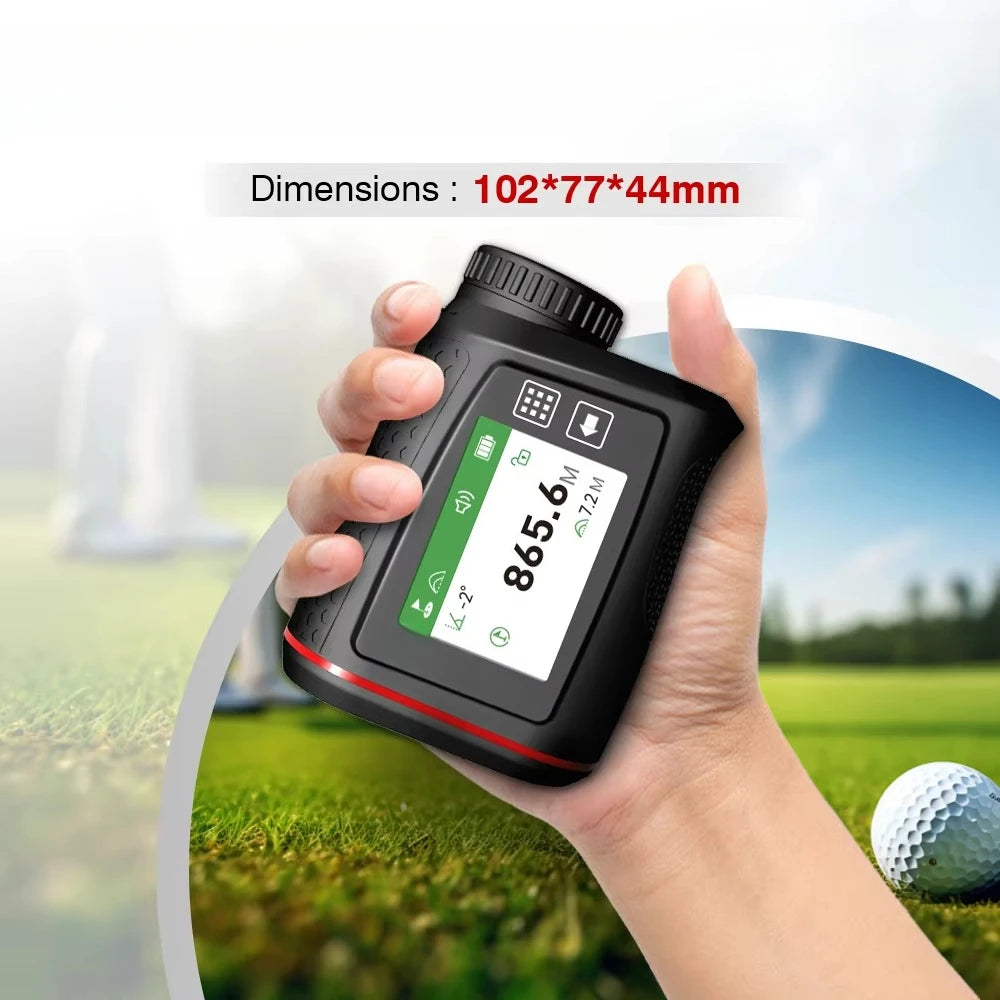 Golf  Rangefinder 1000m Golf Flagpole Lock, Slope Mode, Magnetic USB Rechargeable, External Screen, Voice Broadcast