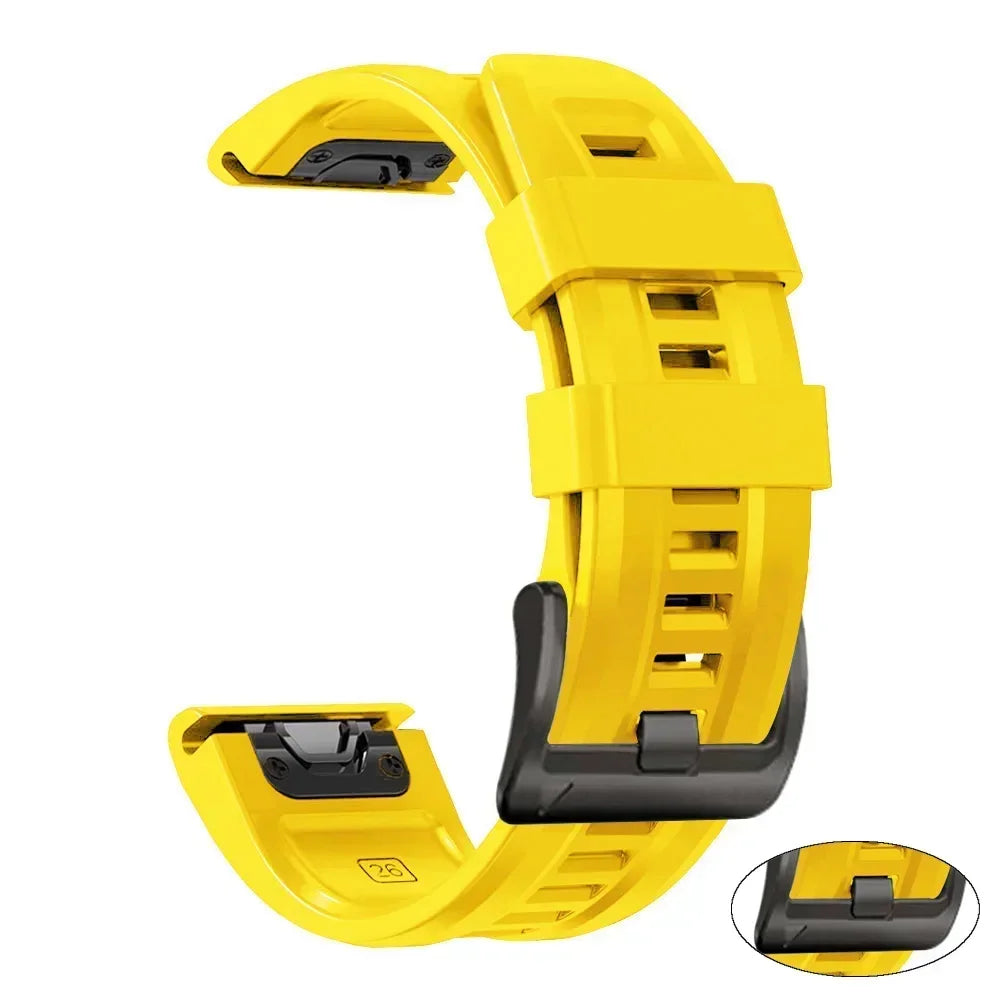 22 26mm Silicone Watch Band for Garmin Fenix 8 E 7 7X 6X 6 Pro 5 5X Plus Epix Enduro 3 Instinct 3 2X 970 965 Quick Release Strap