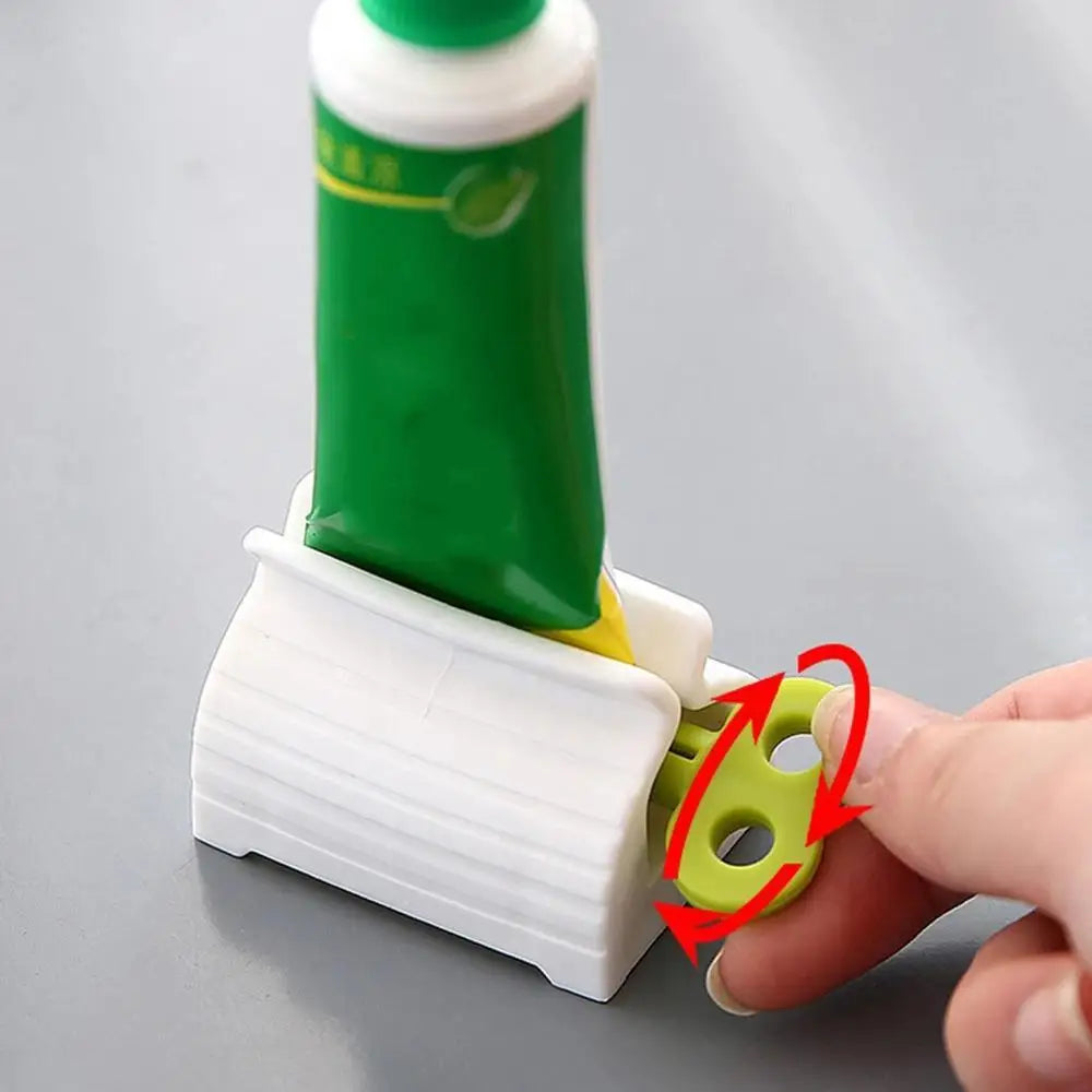 1 Pc Rolling Tube Toothpaste Squeezer Toothpaste Seat Holder Stand Rotate Toothpaste Dispenser for Bathroom
