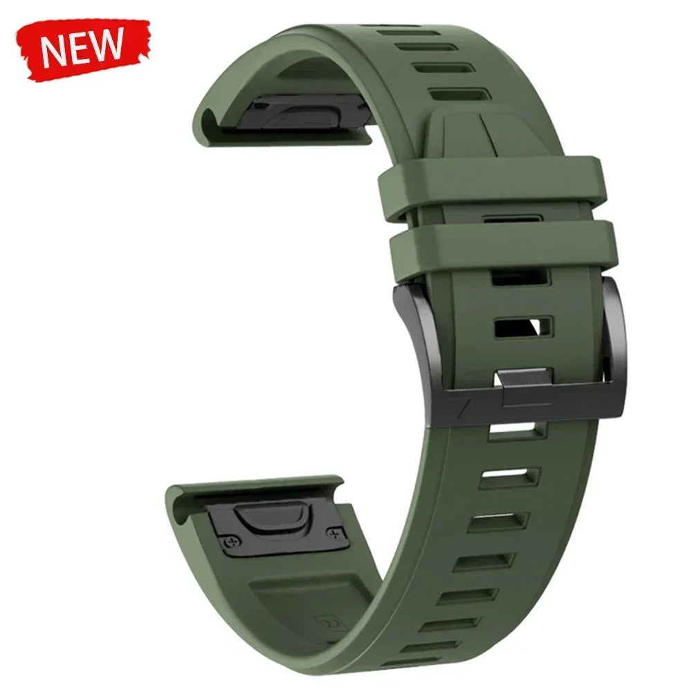 22 26mm Silicone Watch Band for Garmin Fenix 8 E 7 7X 6X 6 Pro 5 5X Plus Epix Enduro 3 Instinct 3 2X 970 965 Quick Release Strap