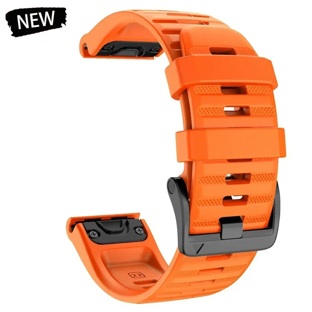 22 26mm Silicone Watch Band for Garmin Fenix 8 E 7 7X 6X 6 Pro 5 5X Plus Epix Enduro 3 Instinct 3 2X 970 965 Quick Release Strap