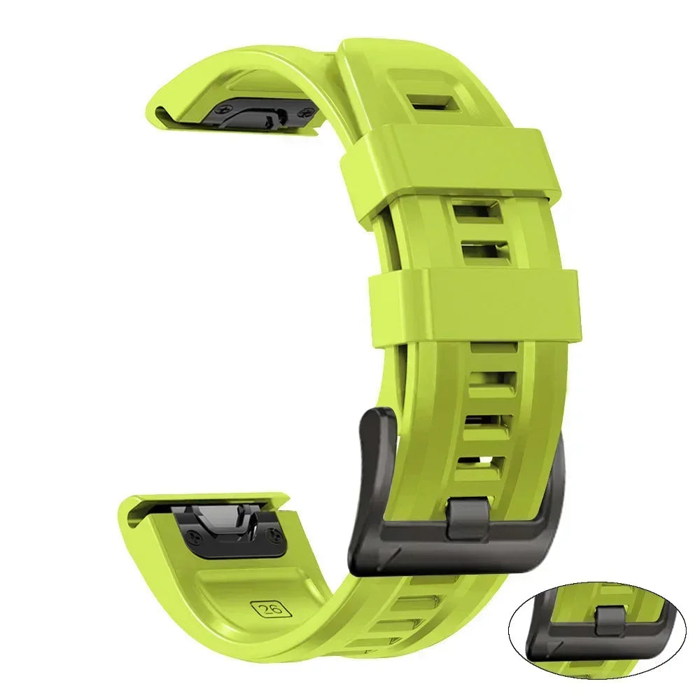 22 26mm Silicone Watch Band for Garmin Fenix 8 E 7 7X 6X 6 Pro 5 5X Plus Epix Enduro 3 Instinct 3 2X 970 965 Quick Release Strap