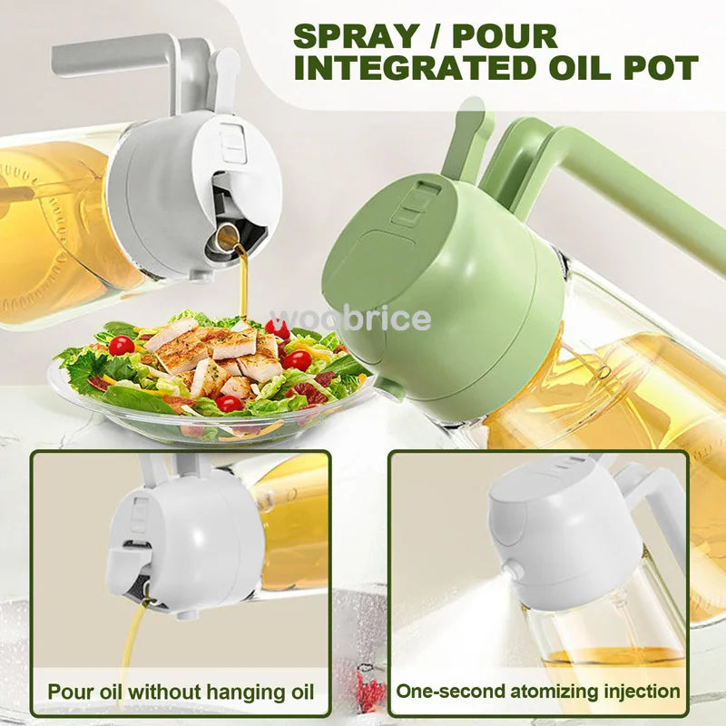 Plastic Spray Oil Sprayer Bottle Spray Oil Dispenser Oil Jar Cruet BBQ Kitchen Baking Roasting Picnic Kitchen Tool
