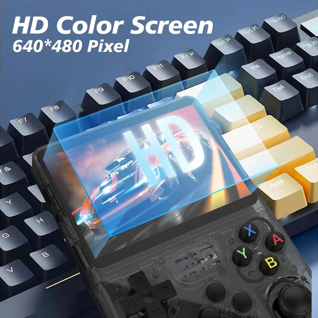 R36S Retro Games Console 3.5-Inch IPS Screen With Linux System Portable Pocket Retro Gaming Console 64GB 20000+ Classic Games