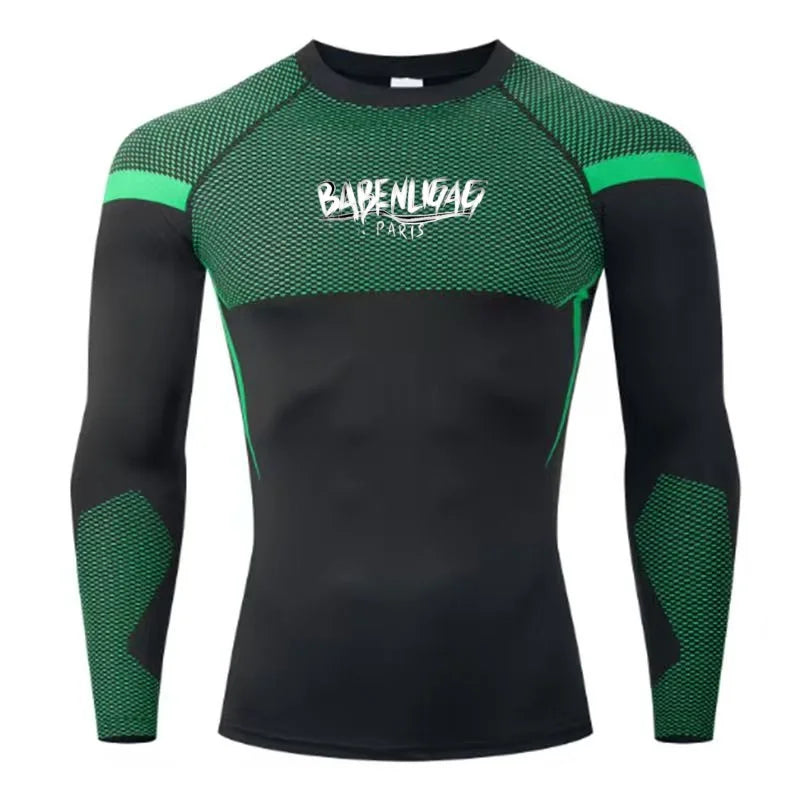Men's Compression T-Shirt Quick Moisture Wicking Sweatproof Fitness Sportswear for Running Jogging Tight Fitting