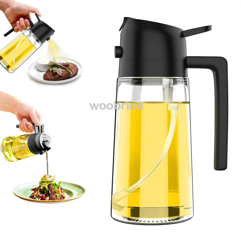 Plastic Spray Oil Sprayer Bottle Spray Oil Dispenser Oil Jar Cruet BBQ Kitchen Baking Roasting Picnic Kitchen Tool