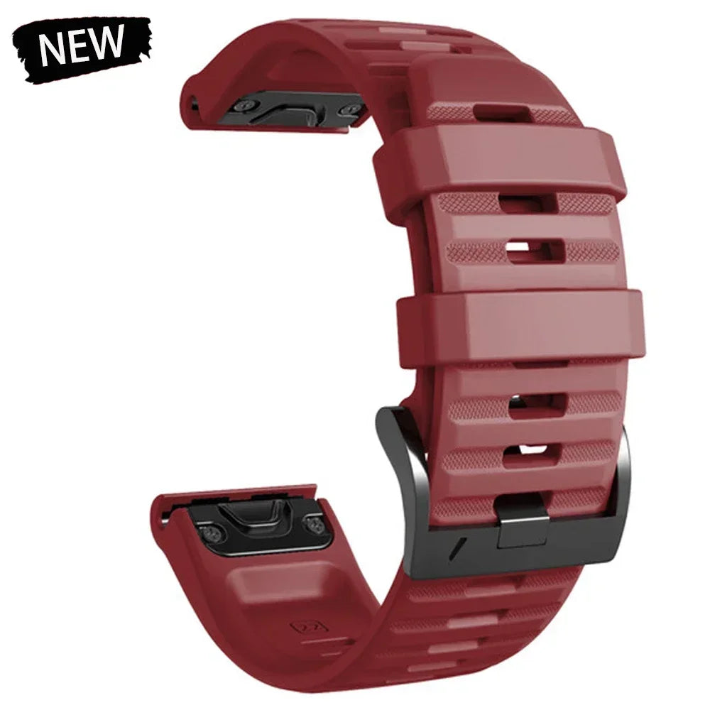 22 26mm Silicone Watch Band for Garmin Fenix 8 E 7 7X 6X 6 Pro 5 5X Plus Epix Enduro 3 Instinct 3 2X 970 965 Quick Release Strap