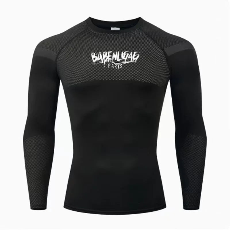 Men's Compression T-Shirt Quick Moisture Wicking Sweatproof Fitness Sportswear for Running Jogging Tight Fitting
