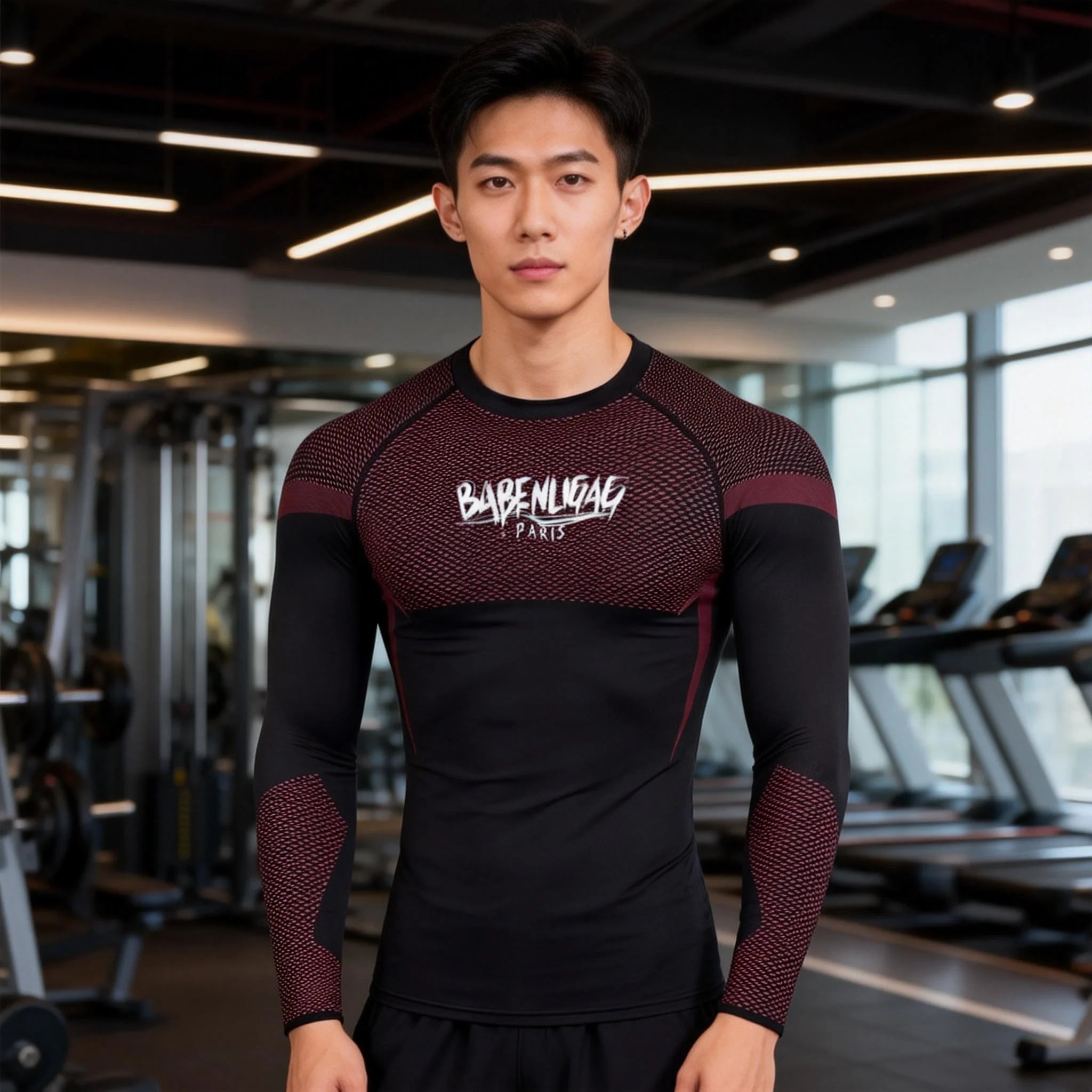 Men's Compression T-Shirt Quick Moisture Wicking Sweatproof Fitness Sportswear for Running Jogging Tight Fitting