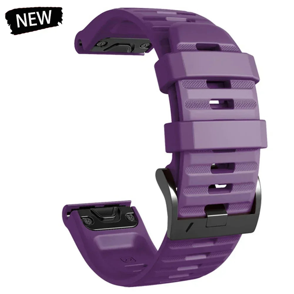 22 26mm Silicone Watch Band for Garmin Fenix 8 E 7 7X 6X 6 Pro 5 5X Plus Epix Enduro 3 Instinct 3 2X 970 965 Quick Release Strap