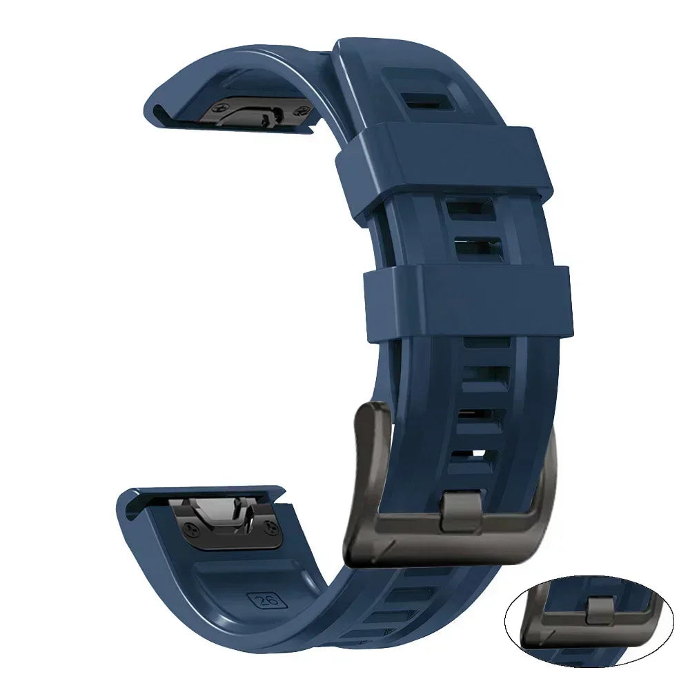 22 26mm Silicone Watch Band for Garmin Fenix 8 E 7 7X 6X 6 Pro 5 5X Plus Epix Enduro 3 Instinct 3 2X 970 965 Quick Release Strap