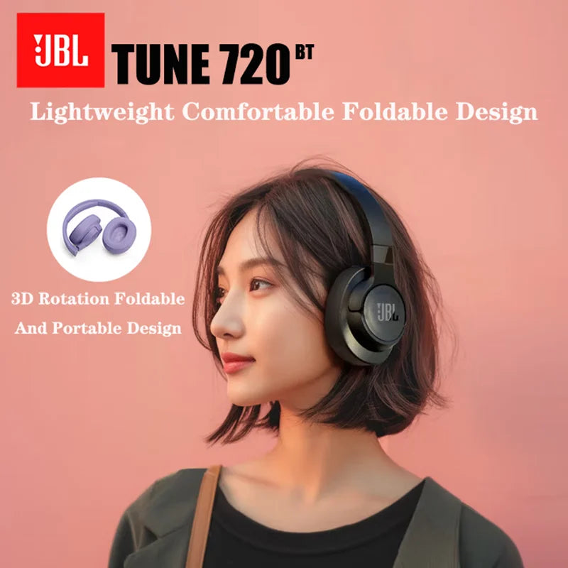 JBL TUNE 720BT Over-ear Wireless Headphones Bluetooth 5.3 Active Noise Cancellation 76-hour Battery Life for Sports Game Music