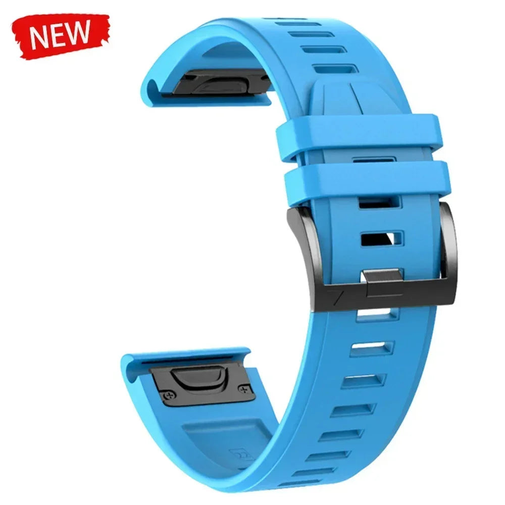 22 26mm Silicone Watch Band for Garmin Fenix 8 E 7 7X 6X 6 Pro 5 5X Plus Epix Enduro 3 Instinct 3 2X 970 965 Quick Release Strap