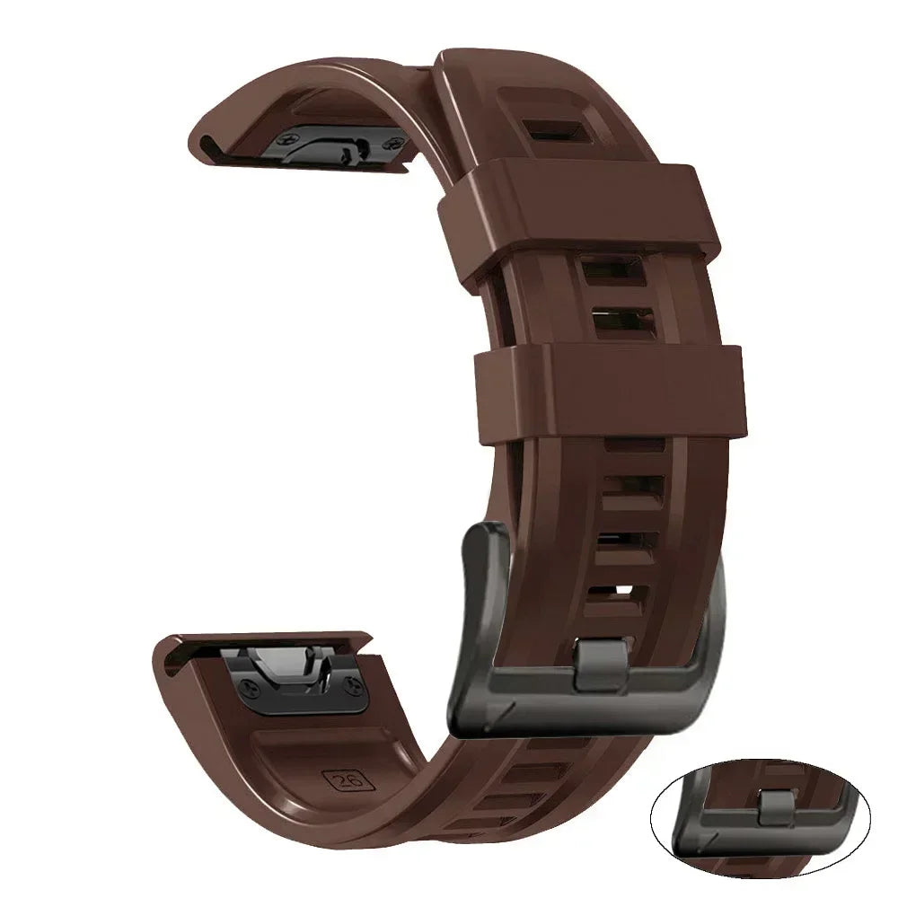 22 26mm Silicone Watch Band for Garmin Fenix 8 E 7 7X 6X 6 Pro 5 5X Plus Epix Enduro 3 Instinct 3 2X 970 965 Quick Release Strap