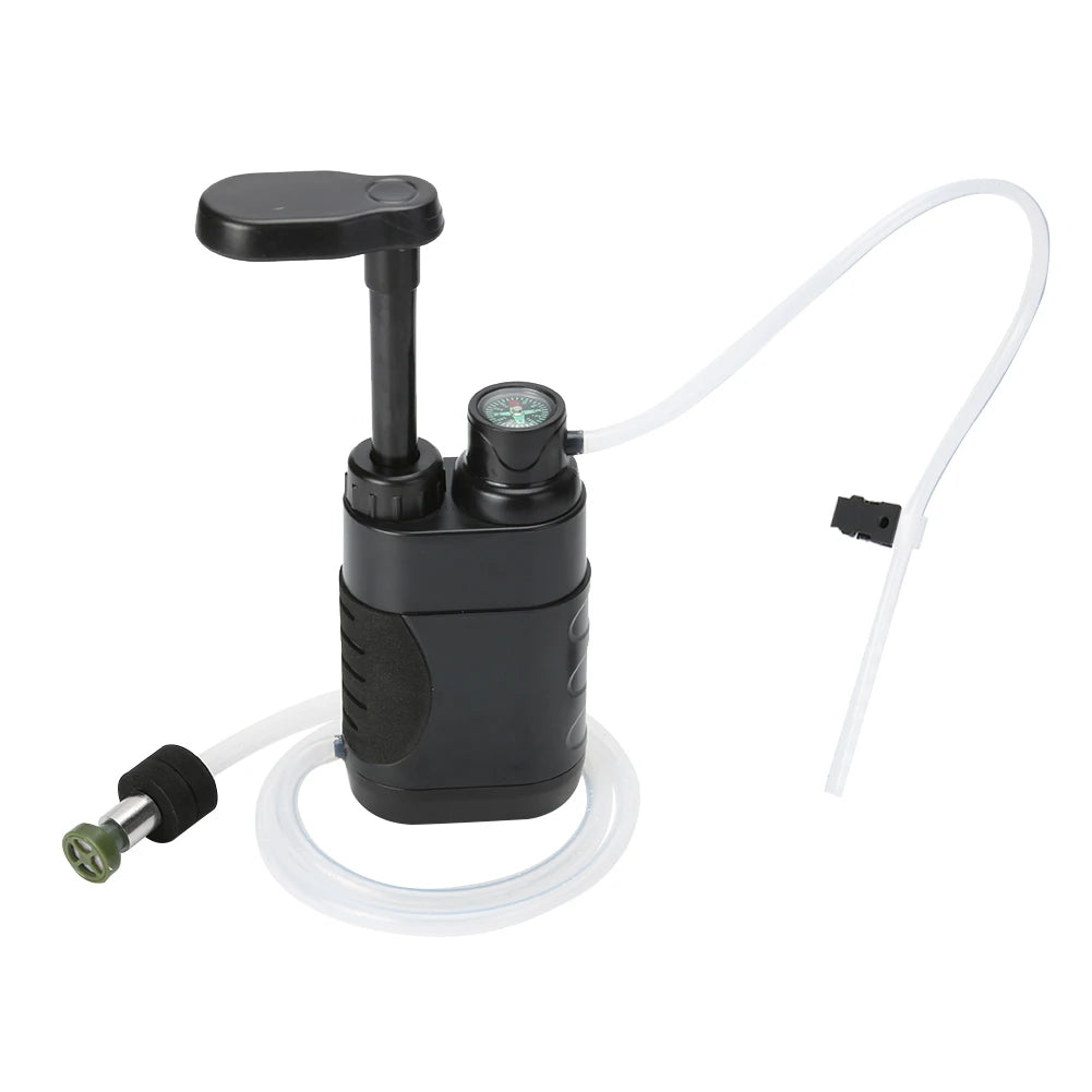 Drinking Water Purifier Portable Water Filtering Equipment Hand Operated Survival Water Filter 1400ml/min for Camping Hiking