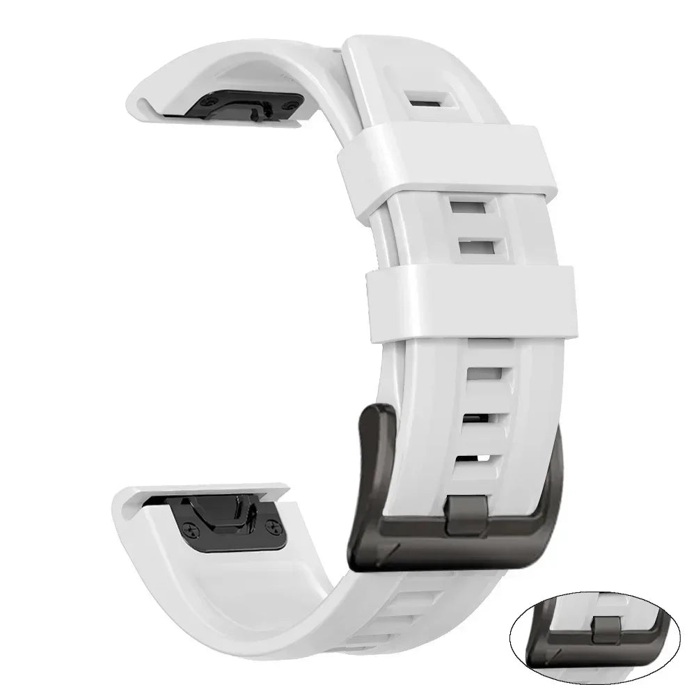 22 26mm Silicone Watch Band for Garmin Fenix 8 E 7 7X 6X 6 Pro 5 5X Plus Epix Enduro 3 Instinct 3 2X 970 965 Quick Release Strap