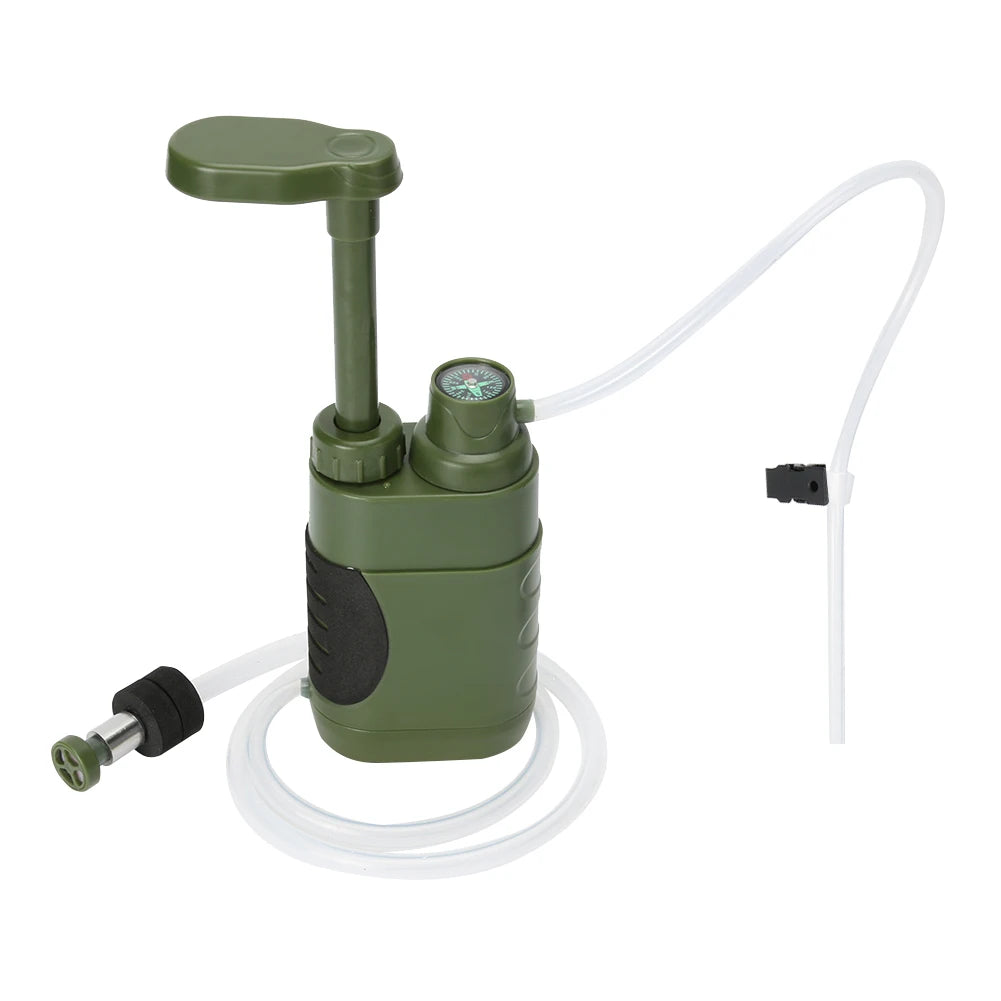 Drinking Water Purifier Portable Water Filtering Equipment Hand Operated Survival Water Filter 1400ml/min for Camping Hiking